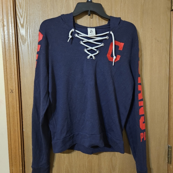 Victoria secret Cleveland Indians shirt size Medium Navy Blue - Picture 2 of 3